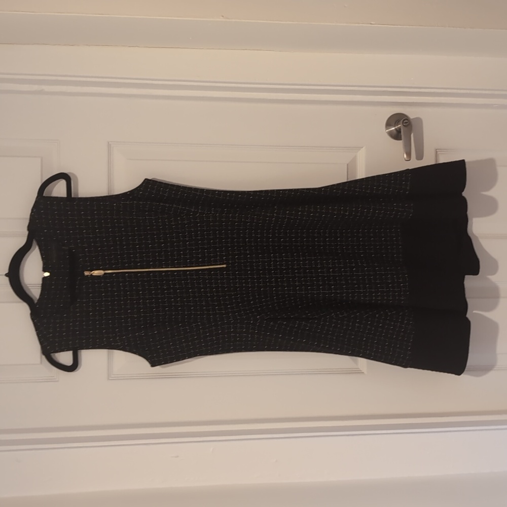 Donna Karan fit and flare Zipper dress